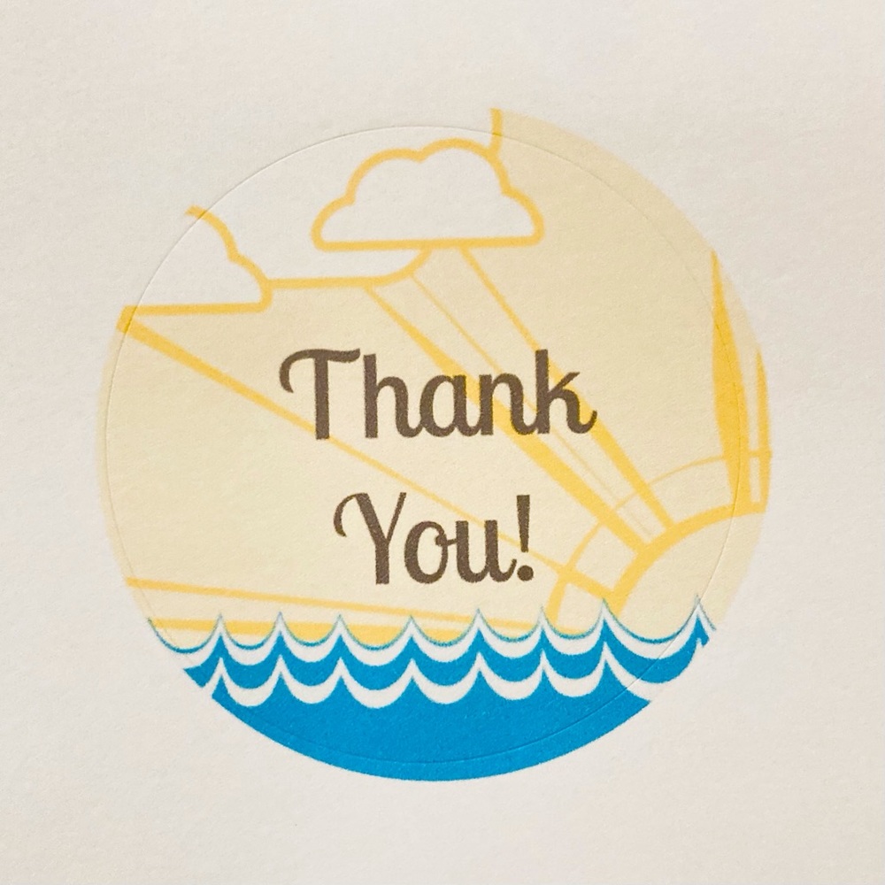 48 Thank You 2in Round Matte Stickers — Sunshine Design